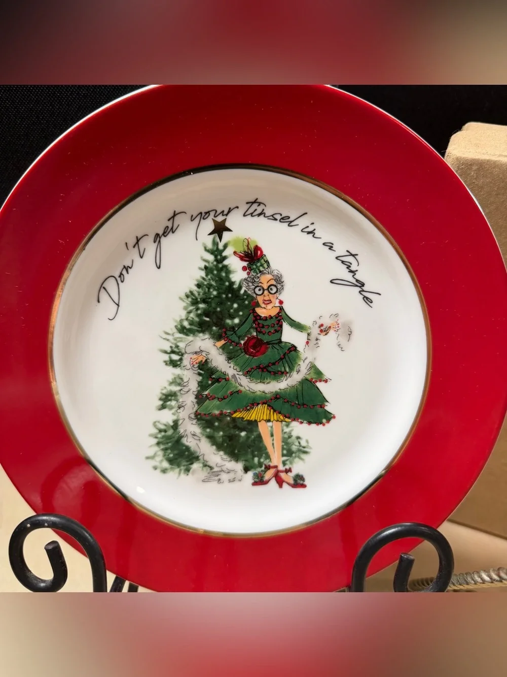 Frontgate Vintage Katherine Collection App Plates W/Whimsical Sayings Set Of 4